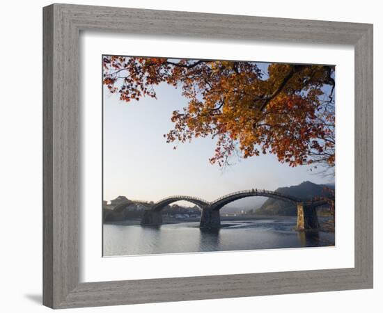 Autumn Colours at Kintaikyo Bridge, Iwakuni, Yamaguchi Prefecture, Japan, Asia-Christian Kober-Framed Photographic Print