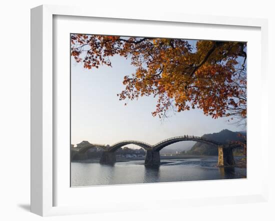 Autumn Colours at Kintaikyo Bridge, Iwakuni, Yamaguchi Prefecture, Japan, Asia-Christian Kober-Framed Photographic Print