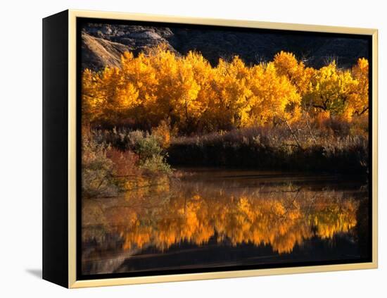 Autumn Colours of Drumheller Valley in Alberta, Drumheller Valley, Canada-Mark Newman-Framed Premier Image Canvas