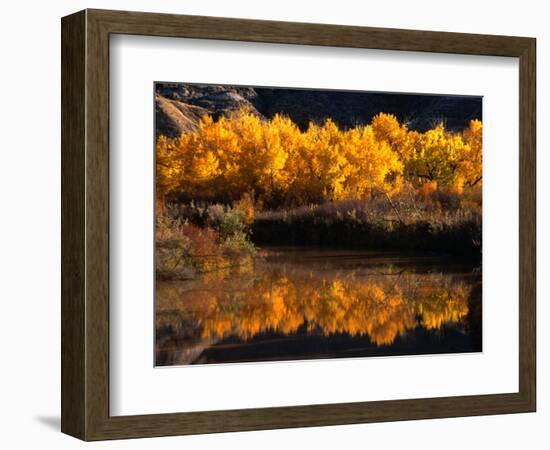 Autumn Colours of Drumheller Valley in Alberta, Drumheller Valley, Canada-Mark Newman-Framed Photographic Print