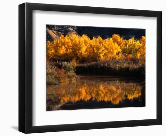 Autumn Colours of Drumheller Valley in Alberta, Drumheller Valley, Canada-Mark Newman-Framed Photographic Print