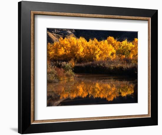 Autumn Colours of Drumheller Valley in Alberta, Drumheller Valley, Canada-Mark Newman-Framed Photographic Print