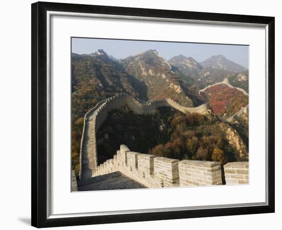 Autumn Colours on the Great Wall of China at Badaling, China-Kober Christian-Framed Photographic Print