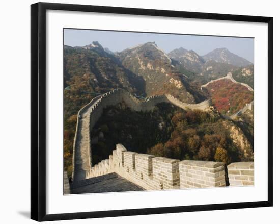 Autumn Colours on the Great Wall of China at Badaling, China-Kober Christian-Framed Photographic Print