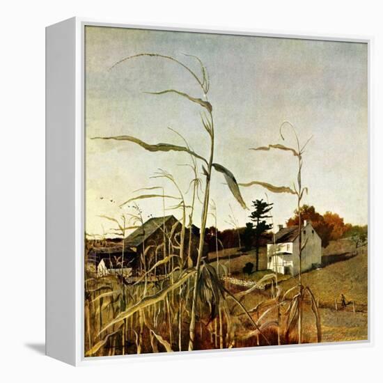 "Autumn Cornfield,"October 1, 1950-Andrew Wyeth-Framed Premier Image Canvas