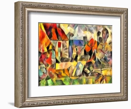 autumn courtyard(version I,2017-Alex Caminker-Framed Giclee Print