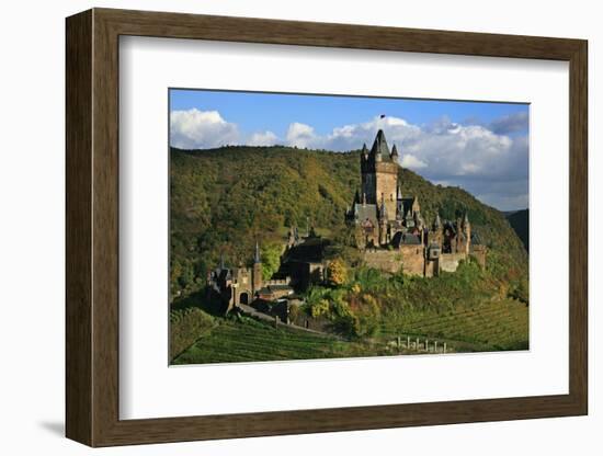 Autumn Day at the Imperial Castle Near Cochem on the Moselle-Uwe Steffens-Framed Photographic Print
