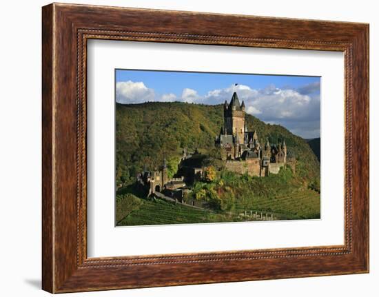 Autumn Day at the Imperial Castle Near Cochem on the Moselle-Uwe Steffens-Framed Photographic Print