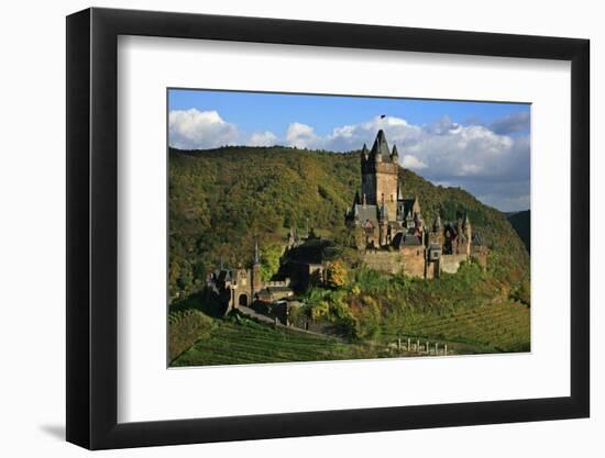 Autumn Day at the Imperial Castle Near Cochem on the Moselle-Uwe Steffens-Framed Photographic Print