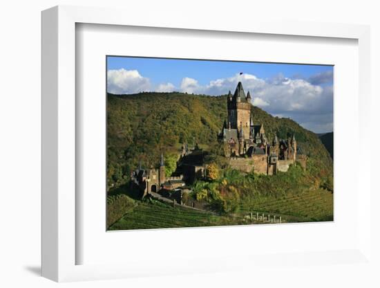 Autumn Day at the Imperial Castle Near Cochem on the Moselle-Uwe Steffens-Framed Photographic Print