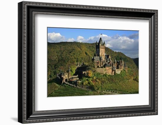 Autumn Day at the Imperial Castle Near Cochem on the Moselle-Uwe Steffens-Framed Photographic Print