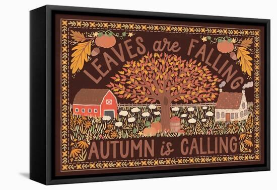 Autumn Days I Dark-Laura Marshall-Framed Stretched Canvas