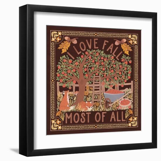 Autumn Days II Dark-Laura Marshall-Framed Art Print