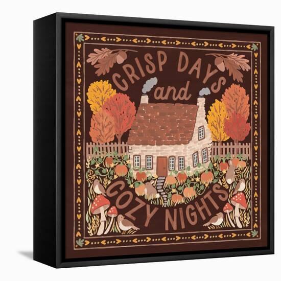 Autumn Days IV Dark-Laura Marshall-Framed Stretched Canvas