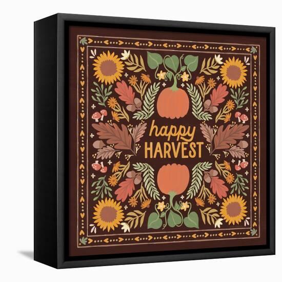 Autumn Days XI Dark-Laura Marshall-Framed Stretched Canvas