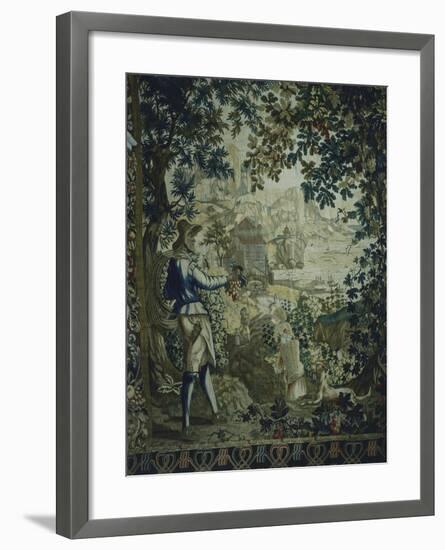 Autumn, Detail of 18th Century Gobelins Tapestry Depicting the Seasons-null-Framed Giclee Print