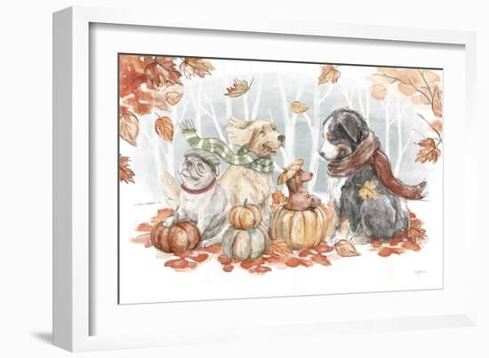 Autumn Dogs I-Mary Urban-Framed Art Print