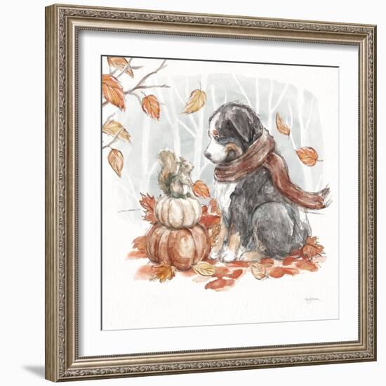 Autumn Dogs III-Mary Urban-Framed Art Print