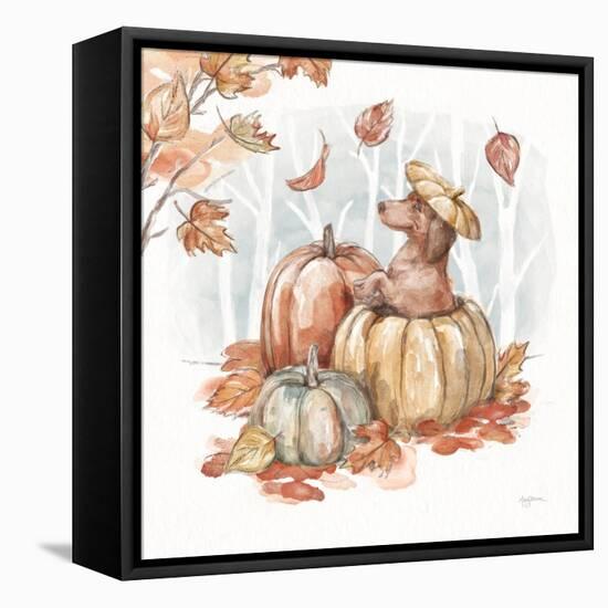 Autumn Dogs IV-Mary Urban-Framed Stretched Canvas