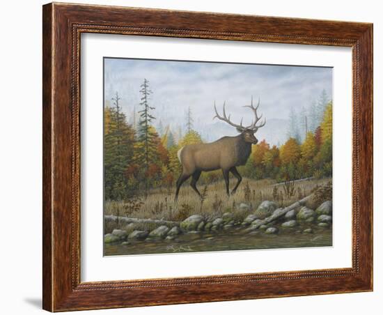 Autumn Elk-Robert Wavra-Framed Giclee Print