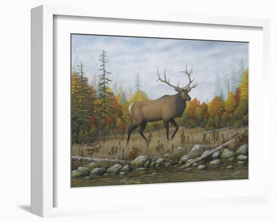 Autumn Elk-Robert Wavra-Framed Giclee Print