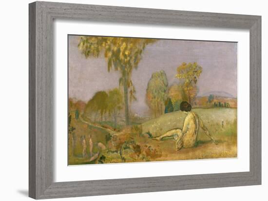 Autumn - Enchanted Salutation, 1907 (Oil on Canvas)-Arthur Bowen Davies-Framed Giclee Print