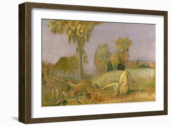 Autumn - Enchanted Salutation, 1907 (Oil on Canvas)-Arthur Bowen Davies-Framed Giclee Print