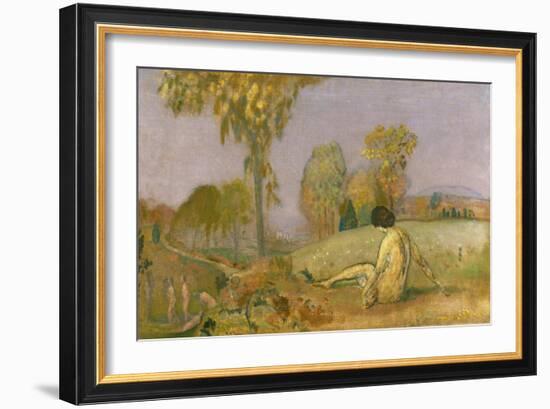 Autumn - Enchanted Salutation, 1907 (Oil on Canvas)-Arthur Bowen Davies-Framed Giclee Print