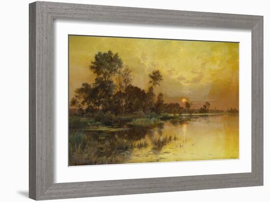 Autumn Evening - Somme Marshes; Soir D'Automne - Marais De La Somme-Albert Gabriel Rigolot-Framed Giclee Print