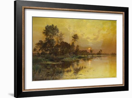 Autumn Evening - Somme Marshes; Soir D'Automne - Marais De La Somme-Albert Gabriel Rigolot-Framed Giclee Print