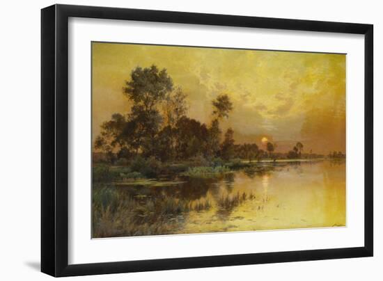 Autumn Evening - Somme Marshes; Soir D'Automne - Marais De La Somme-Albert Gabriel Rigolot-Framed Giclee Print