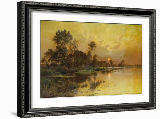 Autumn Evening - Somme Marshes; Soir D'Automne - Marais De La Somme-Albert Gabriel Rigolot-Framed Giclee Print