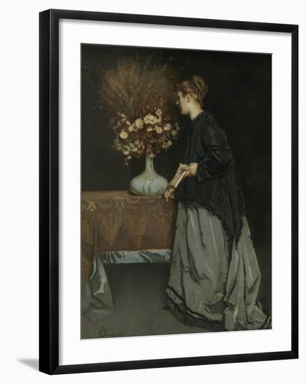 Autumn Flowers, 1867-Alfred Stevens-Framed Giclee Print