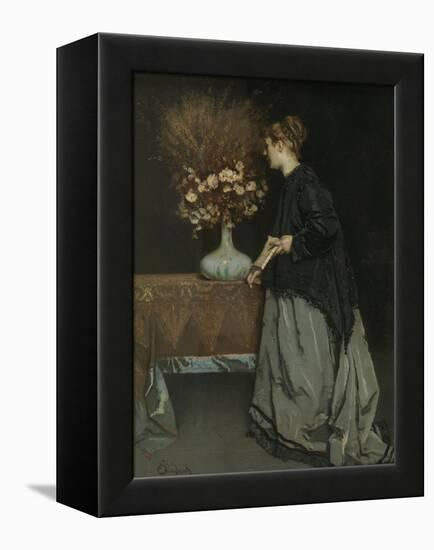 Autumn Flowers, 1867-Alfred Stevens-Framed Premier Image Canvas