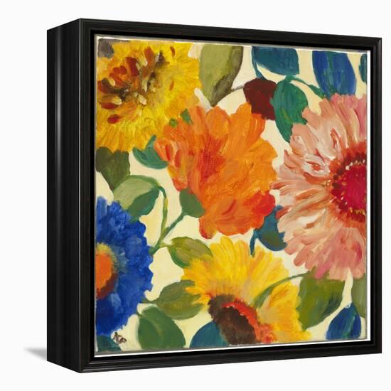 Autumn Flowers 1-Kim Parker-Framed Premier Image Canvas