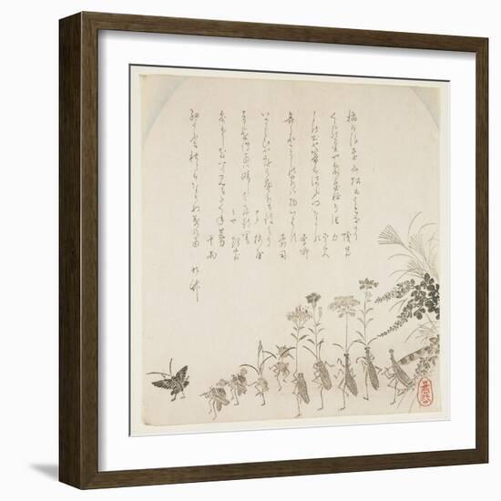 Autumn Flowers and Singing Insects, C.1854-59-Ko Sukoku II-Framed Giclee Print