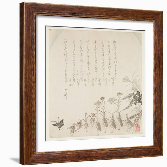 Autumn Flowers and Singing Insects, C.1854-59-Ko Sukoku II-Framed Giclee Print