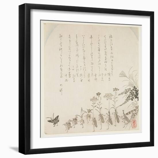 Autumn Flowers and Singing Insects, C.1854-59-Ko Sukoku II-Framed Giclee Print