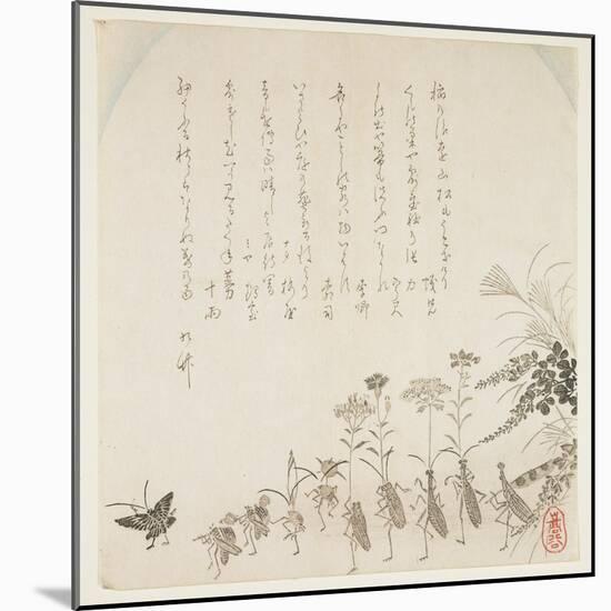 Autumn Flowers and Singing Insects, C.1854-59-Ko Sukoku II-Mounted Giclee Print