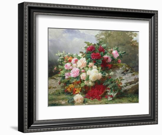 Autumn Flowers-Jean Baptiste Claude Robie-Framed Giclee Print