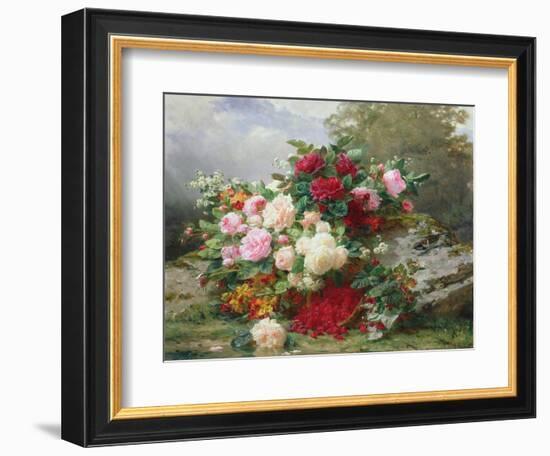 Autumn Flowers-Jean Baptiste Claude Robie-Framed Giclee Print