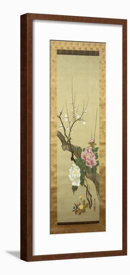 Autumn Flowers-Okada Beisanjin-Framed Giclee Print