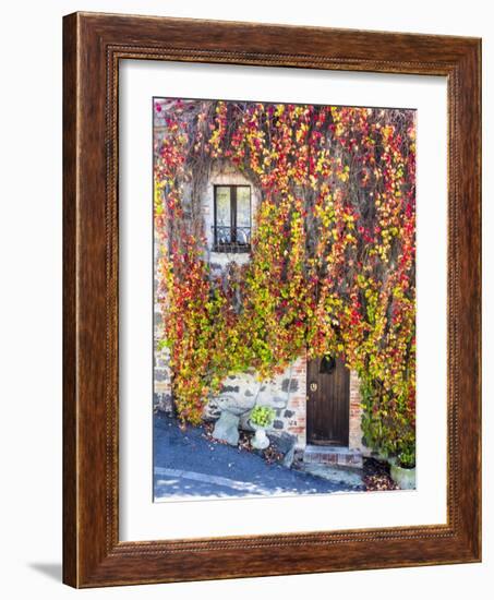 Autumn Foliage around Tuscan Villa-Terry Eggers-Framed Photographic Print