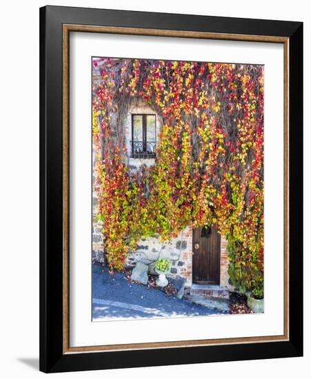 Autumn Foliage around Tuscan Villa-Terry Eggers-Framed Photographic Print