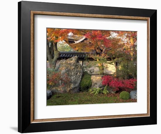 Autumn Foliage in Japanese Garden-null-Framed Photographic Print