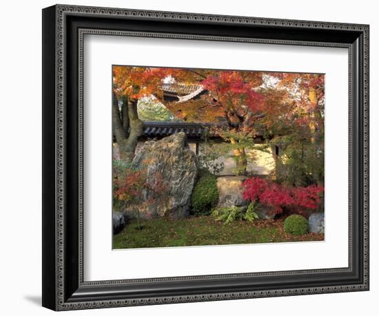 Autumn Foliage in Japanese Garden-null-Framed Photographic Print