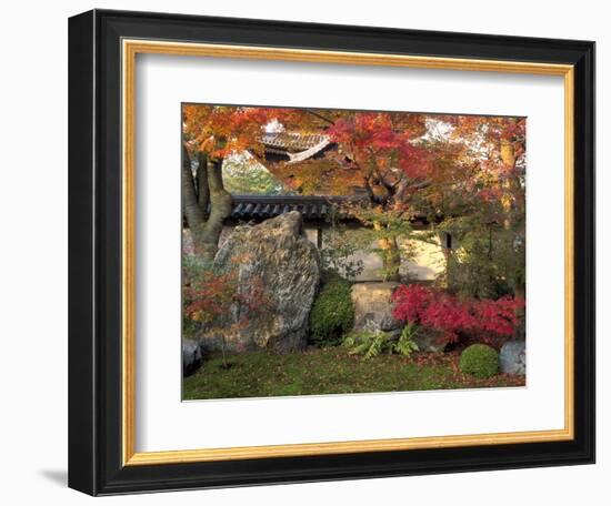 Autumn Foliage in Japanese Garden-null-Framed Photographic Print