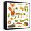 Autumn Forest, Woodland Animals, Flowers and Ribbons-Alisa Foytik-Framed Stretched Canvas