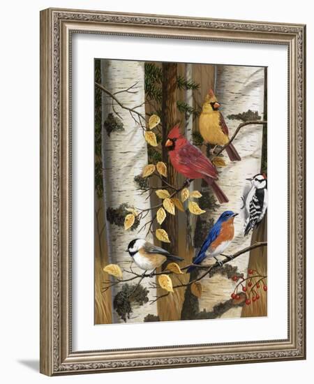 Autumn Friends-William Vanderdasson-Framed Premium Giclee Print