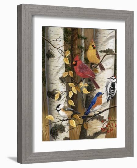Autumn Friends-William Vanderdasson-Framed Premium Giclee Print